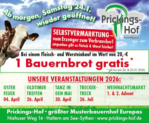1 Bauernbrot gratis Prickings Hof